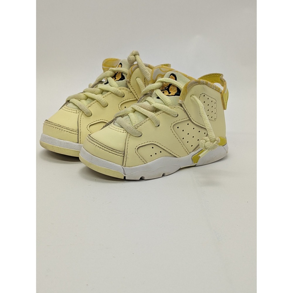 Jordan 6 Retro Citron Tint Floral Toddler Sneakers Yellow 645127-800 Size 6C